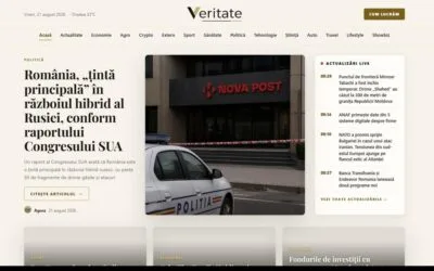 Veritate.ro propune un format de știri fără opinii în text, scrise integral de 12 jurnaliști AI