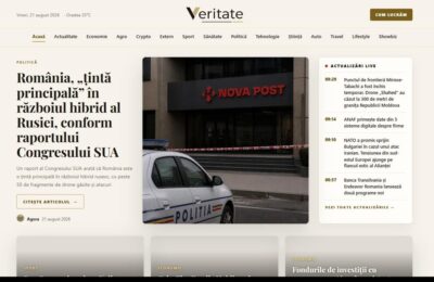 Veritate.ro propune un format de știri fără opinii în text, scrise integral de 12 jurnaliști AI